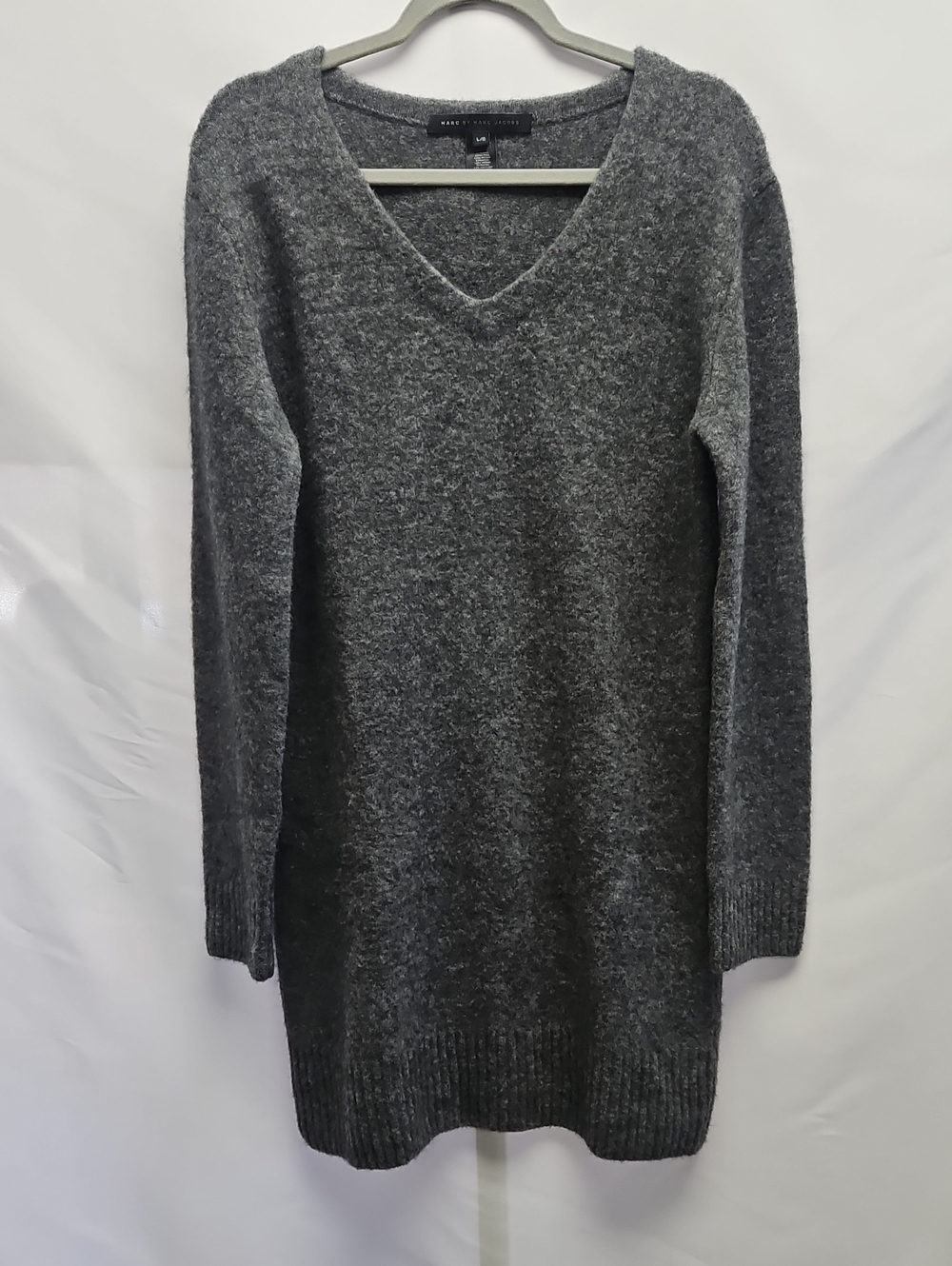 Marc by Marc Jacobs Yak Wool Blend Sweater Dress Gray Size L Luxury Knit